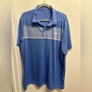 Adidas blue with floral print band Patterned Men's Polo Shirt
